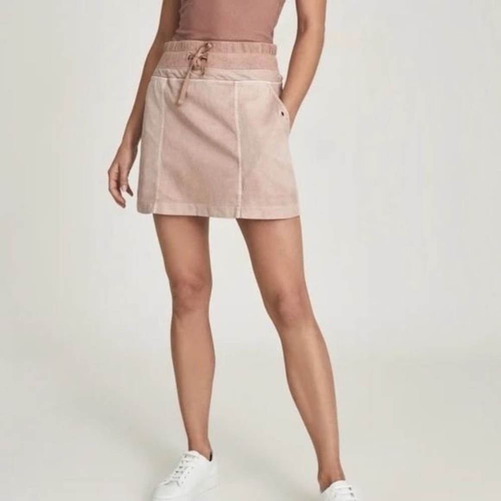 Reiss Blush Mara Cotton Blend Jersey Skirt